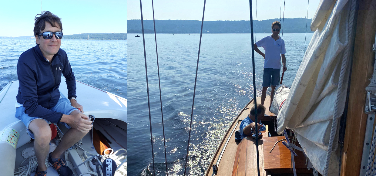 Franz-Josef Schwarz on his sailing boat